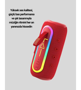 Mey İthalat® Taşınabilir Şarjlı Bluetooth Hoparlör Güçlü Bas