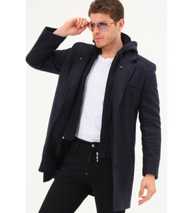 PLT8371 DEWBRRY ERKEK PALTO-DİAGONAL LACİVERT
