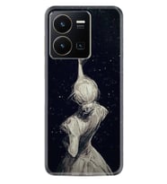 Vivo Y22 Kılıf Resimli Desenli Baskılı Silikon Star Woman 1332
