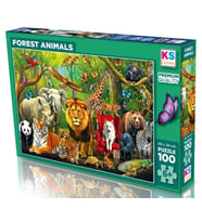 KS Games 100 Parça Orman Hayvanları Erkek Çocuk Puzzle - 6 Yaş üzeri - 31504