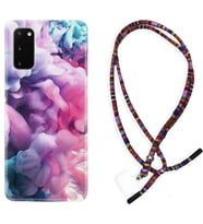 Samsung A02S A03S A10 A12 A13 A21S A22 Kılıf Boyun Asklı Rasta Silikon Pink Cloud 1305