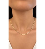 Örgü Işıltısı Gold Zincir Kolye