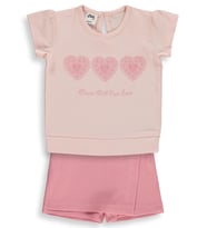 Civil Baby Kalpler Nakışlı 6-18 Ay Takım - Pudra