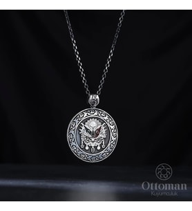 Osmanlı Sancağı Gümüş Kolye