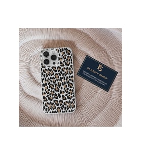 Samsung Galaxy A54 Uyumlu Leopar Desenli Şeffaf Kılıf