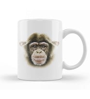 Geometric Animal Chimpanzee Kupa Bardak Porselen