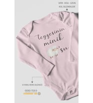Teyzesinin Minik Kuzusu Baskılı Bebek Zıbını – Çıtçıtlı Body 8 Renk  %100 Pamuk Uzun Kol (Bebek Pembesi)
