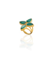 Kadir Jewellery 22 Ayar Altın Kaplama Zirkon Taşlı Kadın Otantik Yüzük