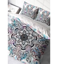 Nevresim Takımı %100 Doğal Pamuk Çift Kişilik 3d Digital Ethnic Mandala2