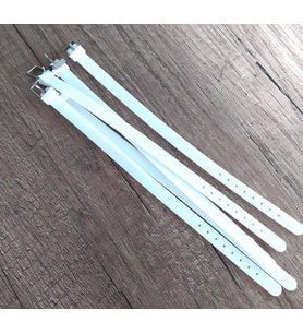 Bileklik 5 li Silikon Beyaz 08 mm Ayarlanabilir Charm Takılabilen Bileklik 