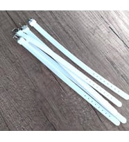 Bileklik 5 li Silikon Beyaz 08 mm Ayarlanabilir Charm Takılabilen Bileklik 