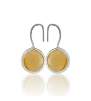Kadir Jewellery Gümüş Kaplama Kadın Taşlı Küpe -El İşçiliği Ve Hipoalerjenik Küpe