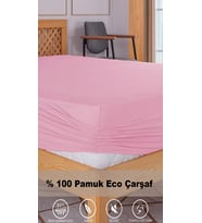 Penye Lastikli Çarşaf, 180×200 Battal Boy %100 Pamuk Örme Kumaş, 145 gr/m² (Pembe)