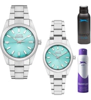 Slazenger Çift Saati - Sevgili Saatleri - 2 Yıl Garanti - 3 Atm Su Geçirmez- Eşleşen Deodorant