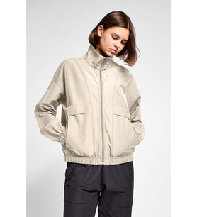 Kadın Antrenman Fermuarlı Kapşonlu Sweatshirt 25B-2060 (Bej)