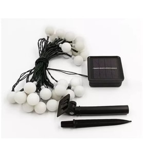 Solar 5m 28 Led Top Gün Işığı Siyah Kablolu