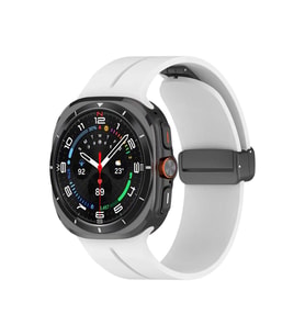 Samsung Galaxy Watch 8 Classic 46mm Uyumlu Zore KRD-84 Silikon Kordon (Beyaz)