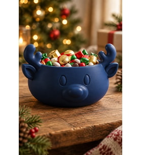 Sonbahar ve Noel Temalı Ren Geyiği Bowl - Sunum Kabı