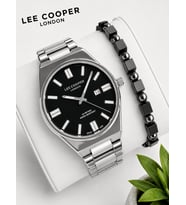 Lee Cooper Erkek Kol Saati 50 Mt Suya Dayanıklı Çelik Kordon Bileklik Hediyeli VS.BLKT.1032