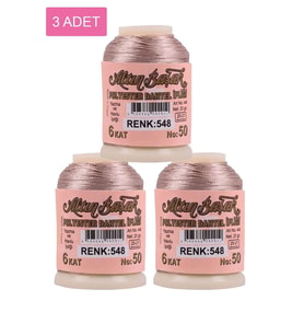 3 Adet Altınbaşak Oya ve Dantel İpi 20 gr - Royaleks - No: 548