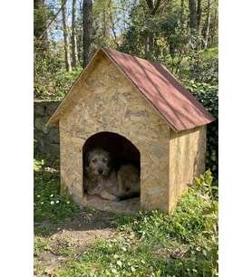 Köpek Kulübesi Büyük Boy OSB XL Kırmızı Çatılı100x100x78 cm