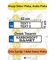 Kişiye Özel Ahşap Dekor Plaka, Araba Plaka, Isimli Plaka, Cam Önü Plakası, Aksesuar Plaka