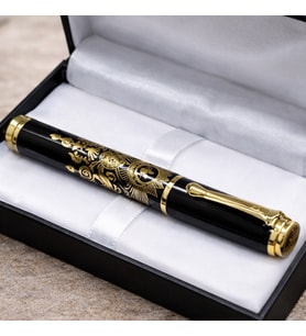 Osmanlı Arması İşlemeli Tükenmez Kalem 14 cm Metal Gövde Şık ve Hediyelik (Karışık)