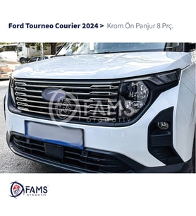Ford Tourneo Courier Krom Ön Panjur 8 Parça 2024 Üzeri  Paslanmaz Çelik