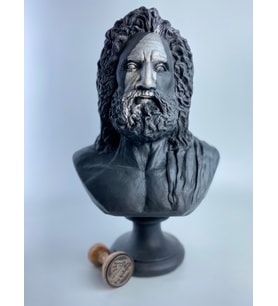 Zeus 'Silver Scar' Dekoratif Heykel, Pop Art Roma Yunan Heykelleri