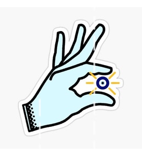 Nazar Sticker Yapıştırma Etiket  Leptop Araba Cam MD8 17cm