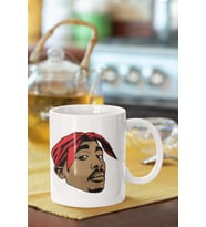 Tupac Baskılı Porselen Kupa Bardak