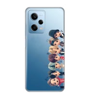 Redmi Note 12 Pro 5G Uyumlu Bts Tüm Karakterler Tasarımlı Şeffaf Telefon Kılıfı