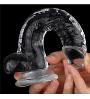 19 CM Yeni Nesil Güçlü Vantuzlu Şeffaf D*ldo P*nis - Flawless Clear D*ldo (Ten)