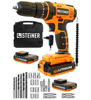 Steiner Germany Technology 58 V 5 Ah Metal Şanzıman Çift Lithium Akü Şarjlı Vidalama Matkap Turuncu + Set