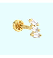 Altın Baget Tragus Piercing 14 Ayar Tria