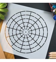 Dot Mandala Teknik Şablon,3'Lü Set, Mandala Tekniğiyle Dot Mandala Yapmak İsteyenler İçin (Renksiz)