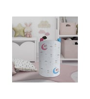 MEKTA HOME BEBEK VE ÇOCUK ODASI Renkli Ay ve Tavşan Desenli Oyuncak Sepeti