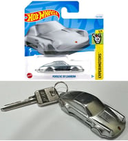 Hot Wheels - Porsche 911 Carrera Lisanslı Özel Hediyelik Anahtarlık Model Araba (1/64)