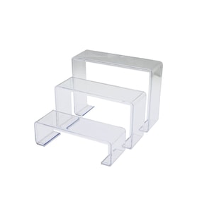 POŞETLİ 3 BOY MERDİVEN TEŞHİR AYAK YÜKSEKLİK: 6-11.5-16.5CM DERiNLİK: 6.5CM EN: 19.5-20.5-21.5CM (5343)