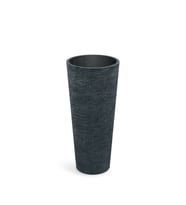 Tubra Slim Plastik Saksı Koyu Granit (Antrasit)