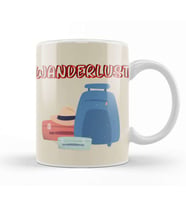 Funny Travel Gift Design Lover Trippin Wanderlust Journey Adventurer Vacation Kupa Bardak Porselen