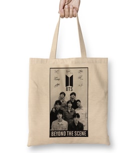 Bts Black And White Bez Çanta Uzun Saplı