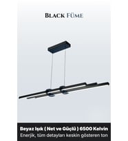 Cosmo Füme 3000K Lineer LED Sarkıt Avize – Kumandalı Dim Edilebilir – Yukarı & Aşağı Işık