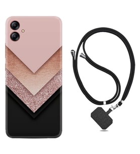 Samsung Galaxy A04E Kılıf Resimli Boyun Askılı İpli Desenli Silikon Great Marble 1405