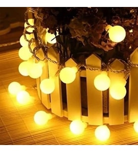 Brokoli Home 3m 20 Led Beyaz Top Gün ışığı Pilli Aç/Kapa Modlu Gün Işığı Dekoratif 
