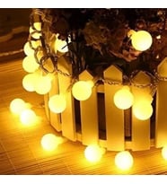 Brokoli Home 3m 20 Led Beyaz Top Gün ışığı Pilli Aç/Kapa Modlu Gün Işığı Dekoratif  (Sarı)