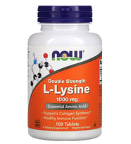 NOW Foods, Double Strength L-Lysine, 1,000 mg, 100 Tablet. Usa Menşei.30.