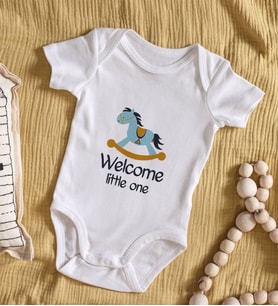 BK Kids Welcome Little One Tasarımlı Bebek Body Zıbın - Model 1