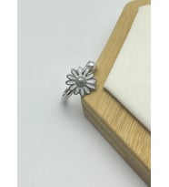 Çelik Silver Papatya Ayarlanabilir Yüzük - 25yzk252