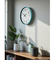36 Cm Turkuaz Dekoratif Duvar Saati (Standart)